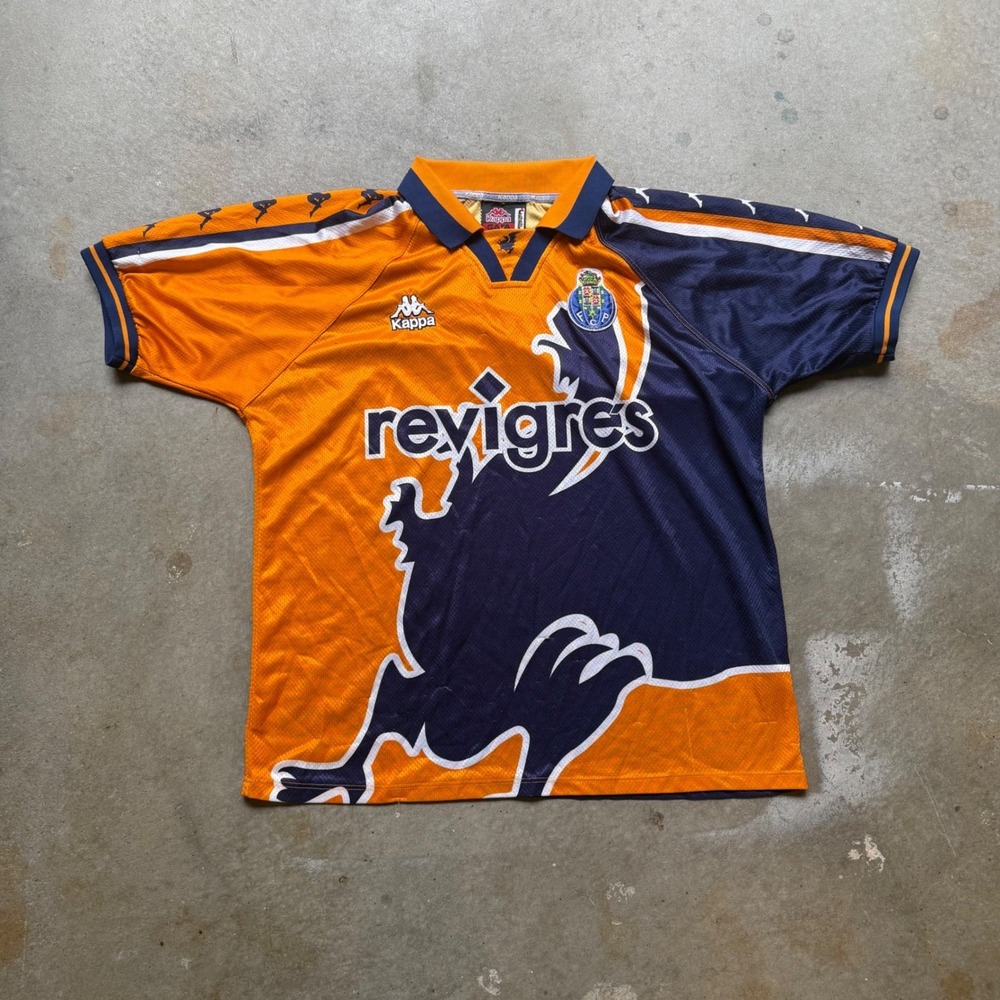 Vintage 1998-99 Kappa FC Porto Away Jersey Soccer Mens L
